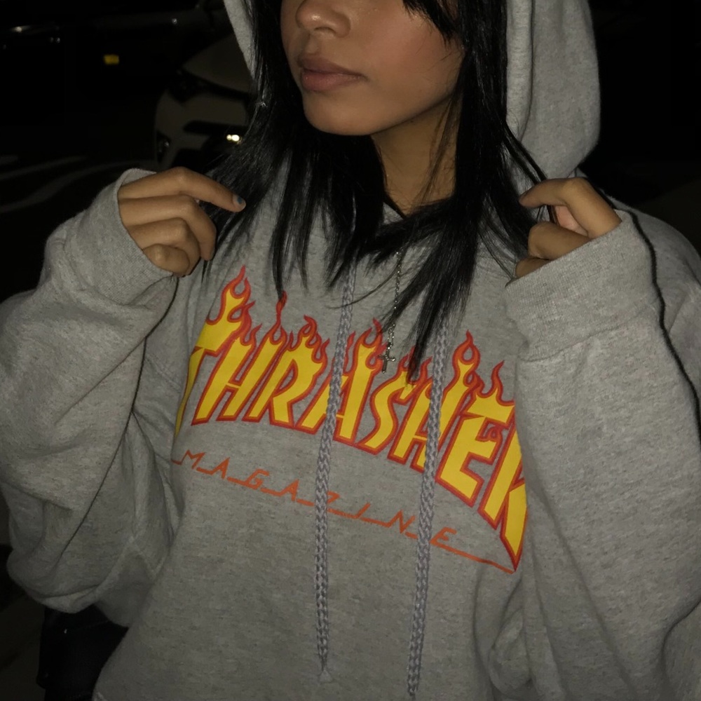 comfy oversized thrasher hoodie